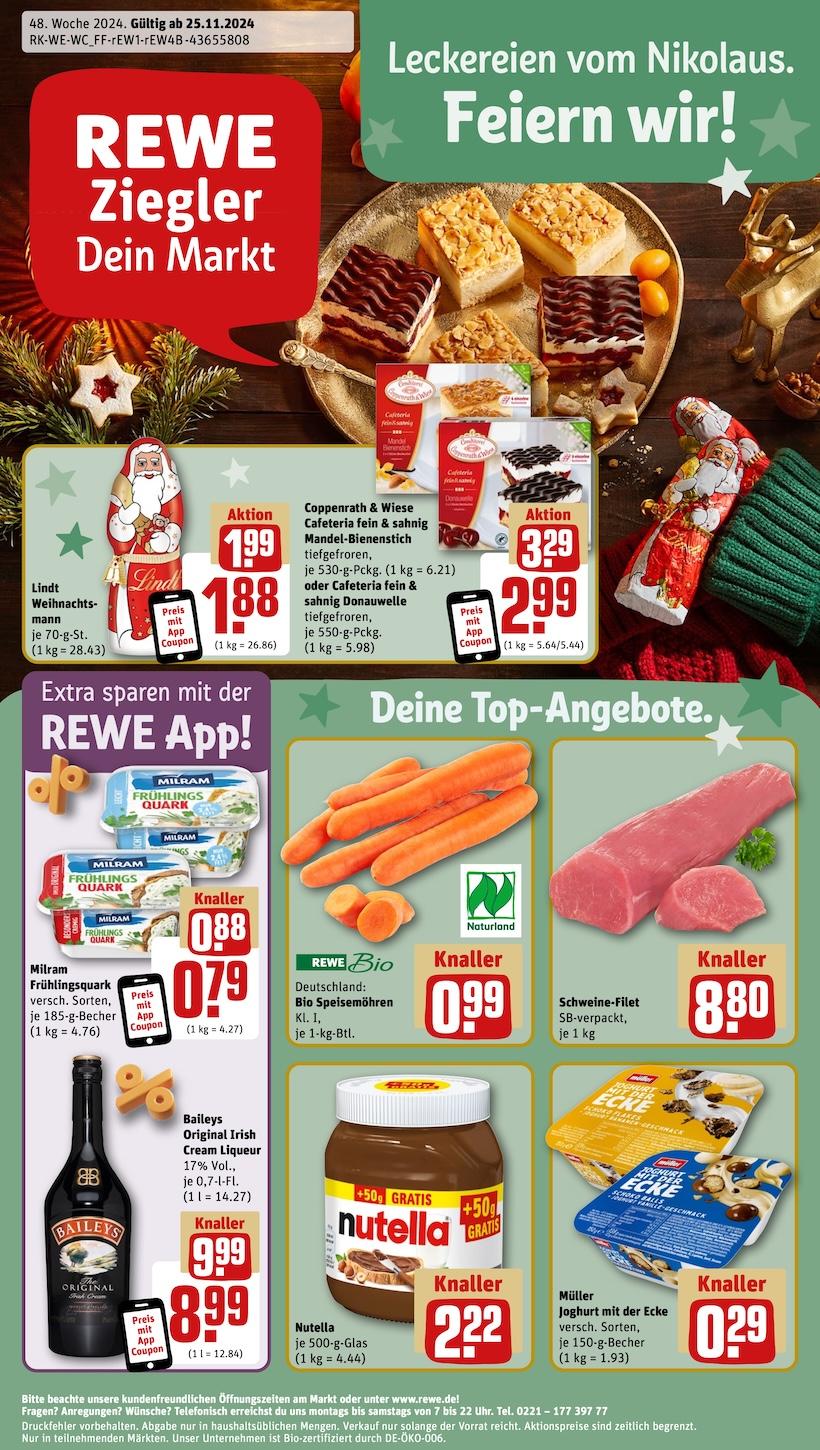 Rewe Aktueller Prospekt ab Montag Seite 1