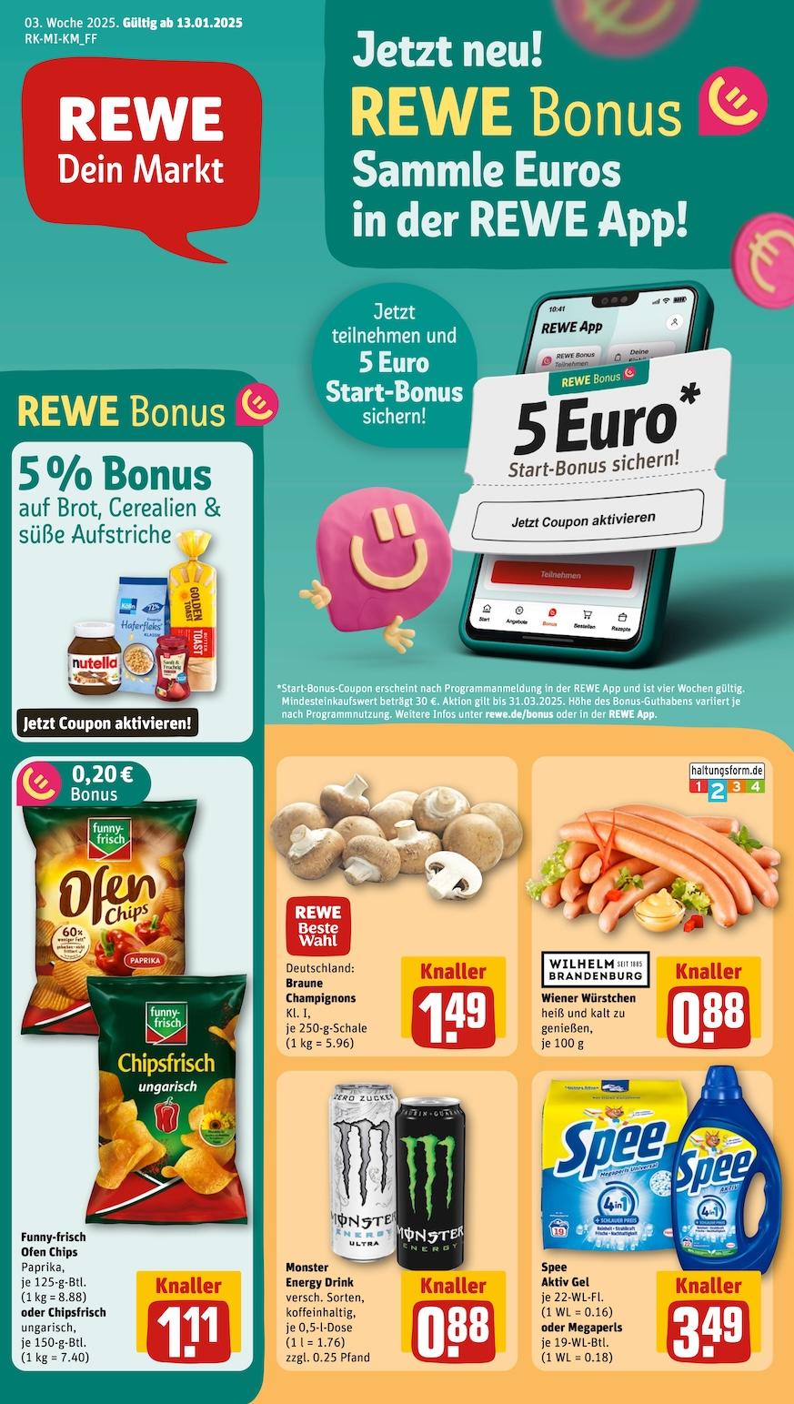Rewe Aktueller Prospekt ab Montag Seite 1