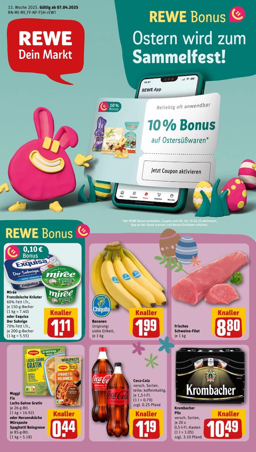 Rewe Aktueller Prospekt ab Montag Seite 1