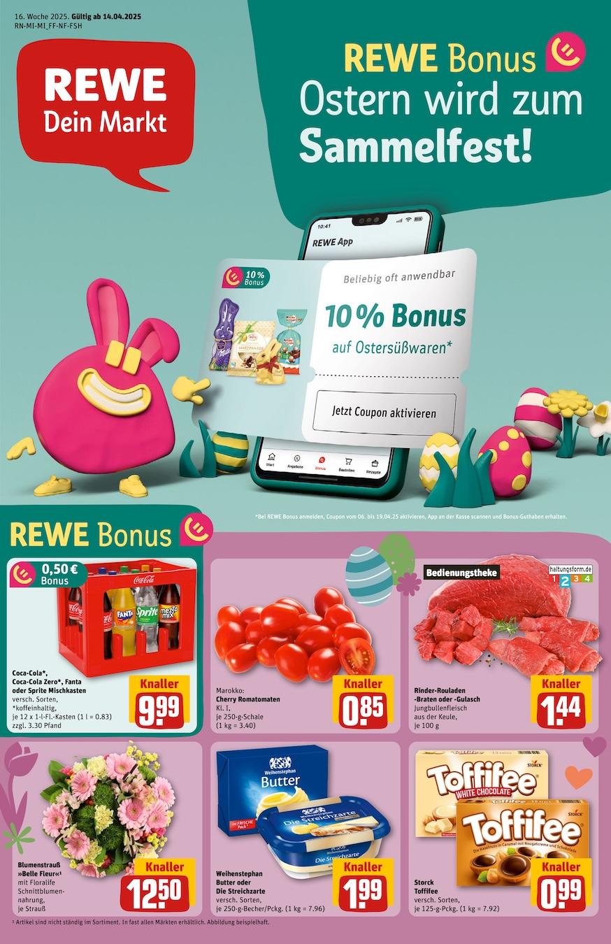 Rewe Aktueller Prospekt ab Montag Seite 1