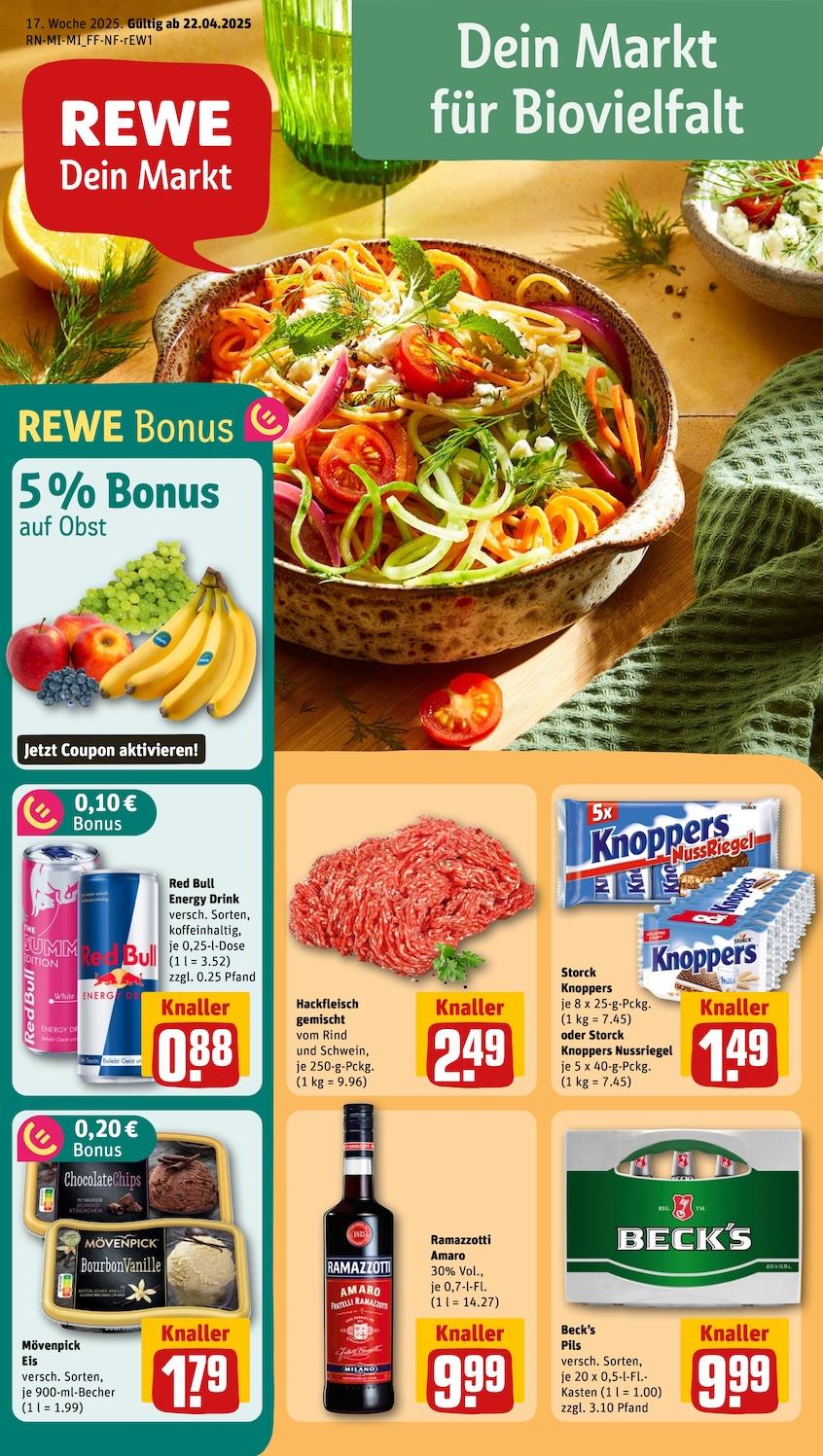 Rewe Aktueller Prospekt ab Dienstag Seite 1