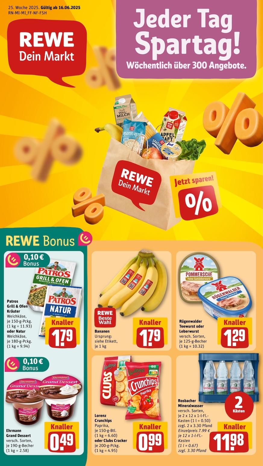 Rewe Aktueller Prospekt ab Montag Seite 1