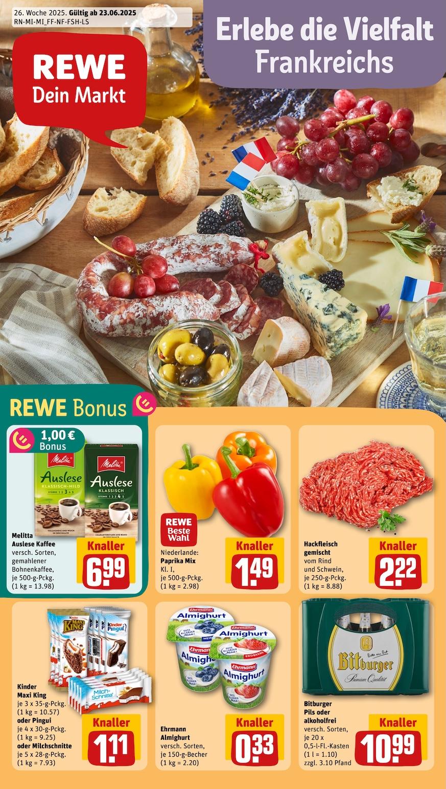 Rewe Aktueller Prospekt ab Montag Seite 1