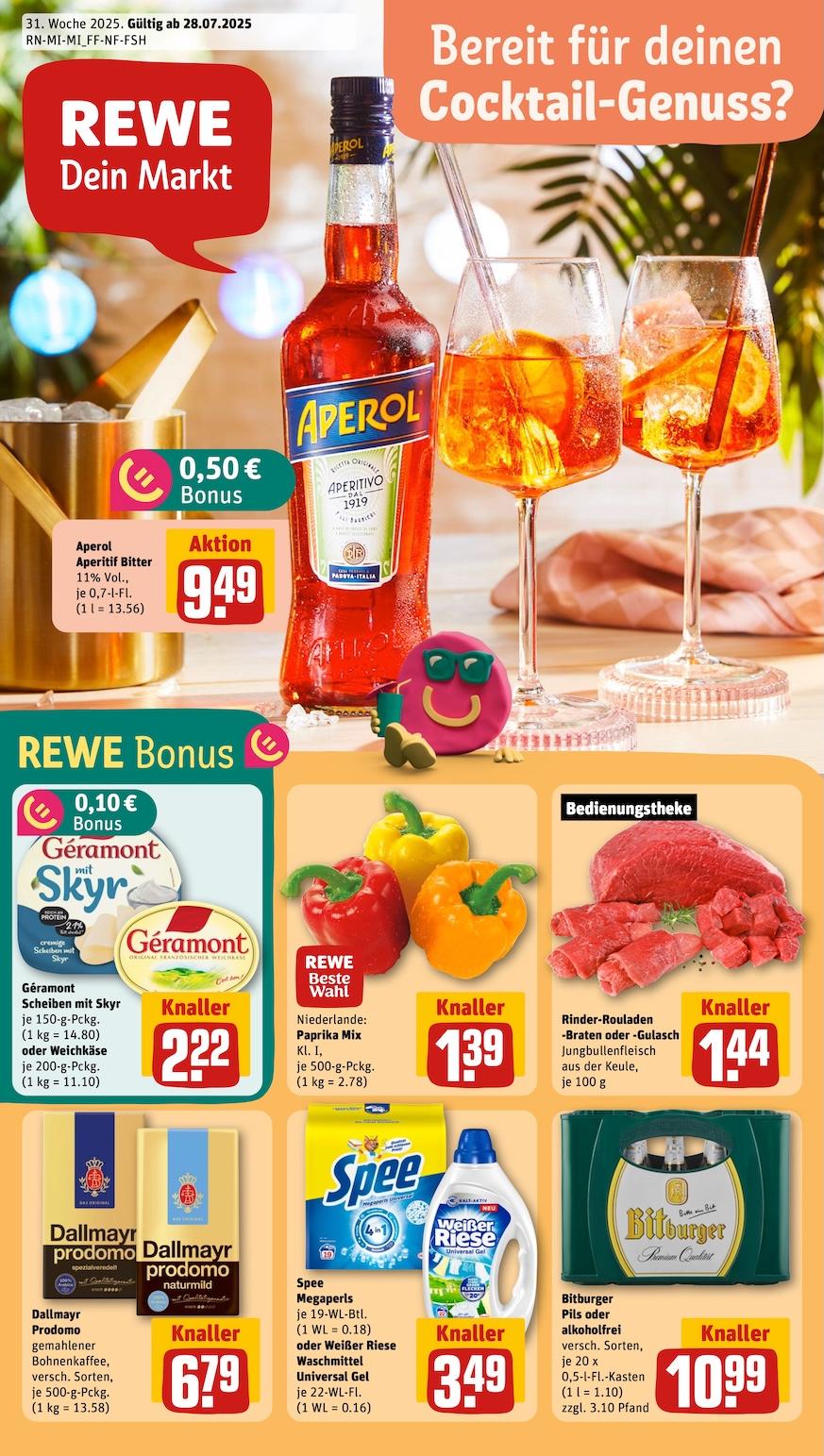 Rewe Aktueller Prospekt ab Montag Seite 1