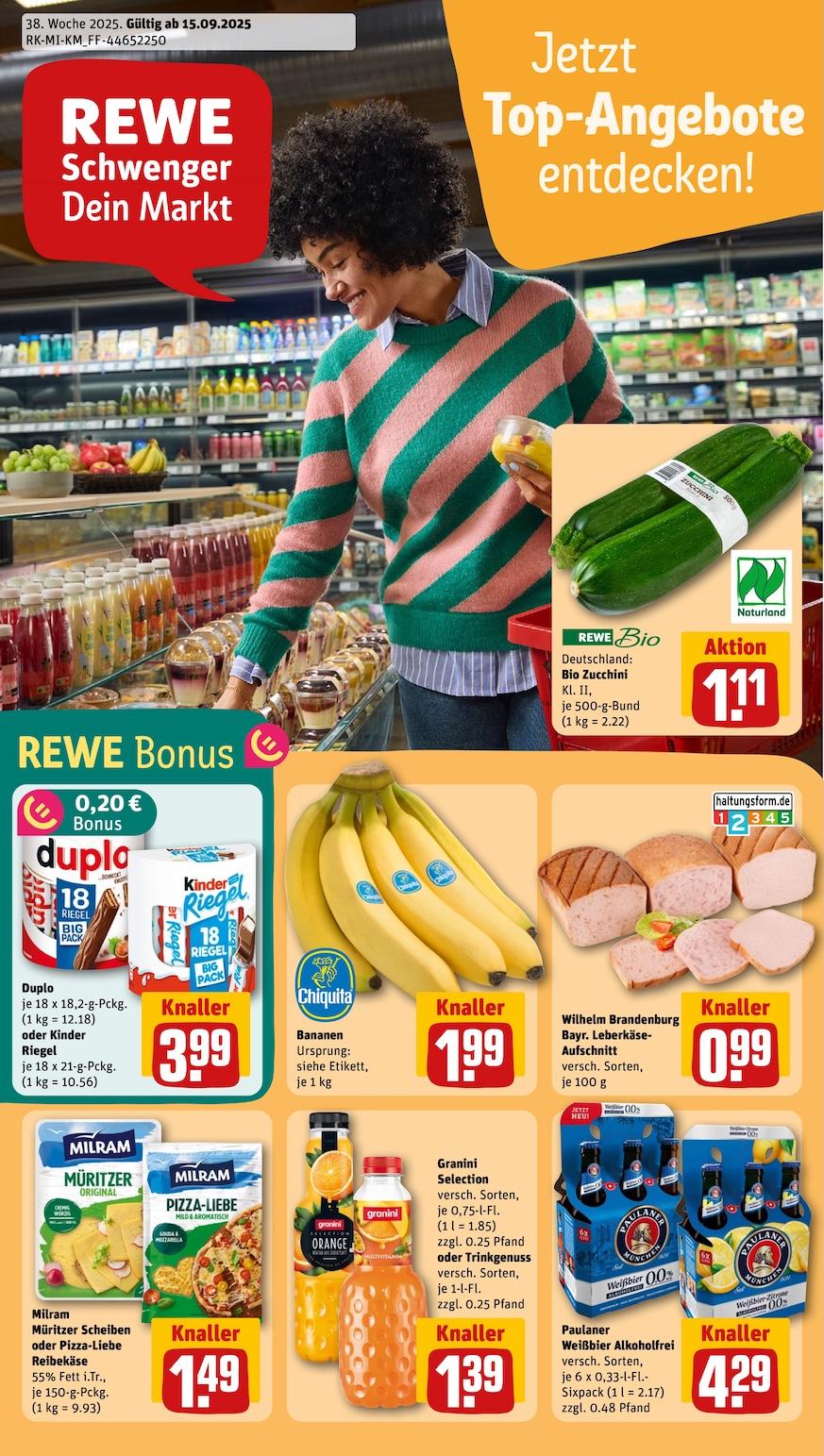 Rewe Aktueller Prospekt ab Montag Seite 1
