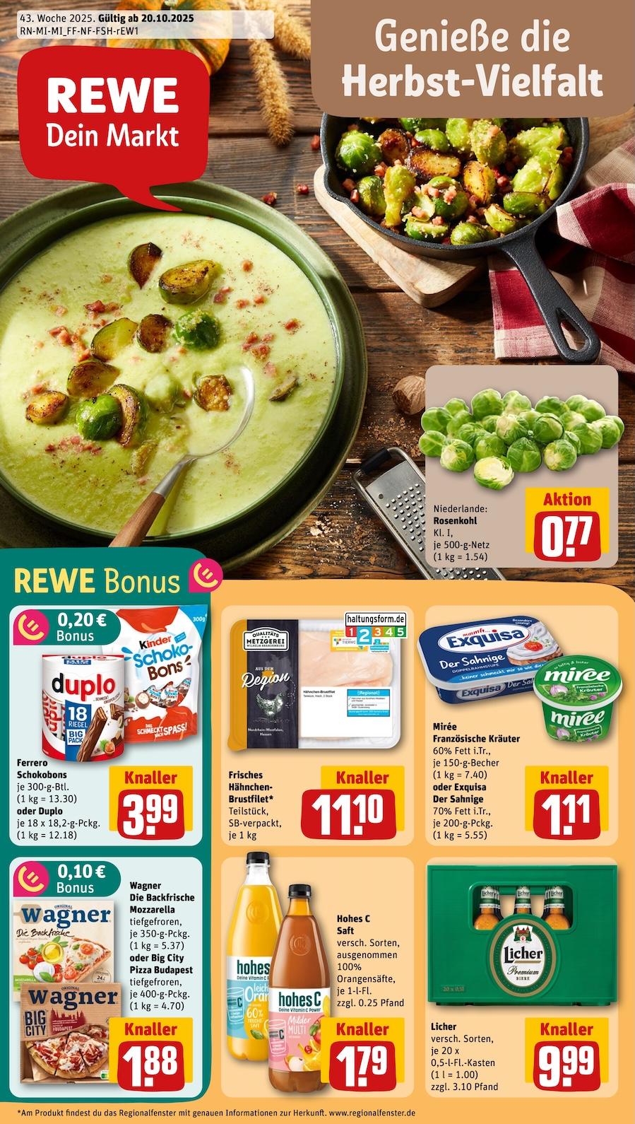 Rewe Aktueller Prospekt ab Montag Seite 1
