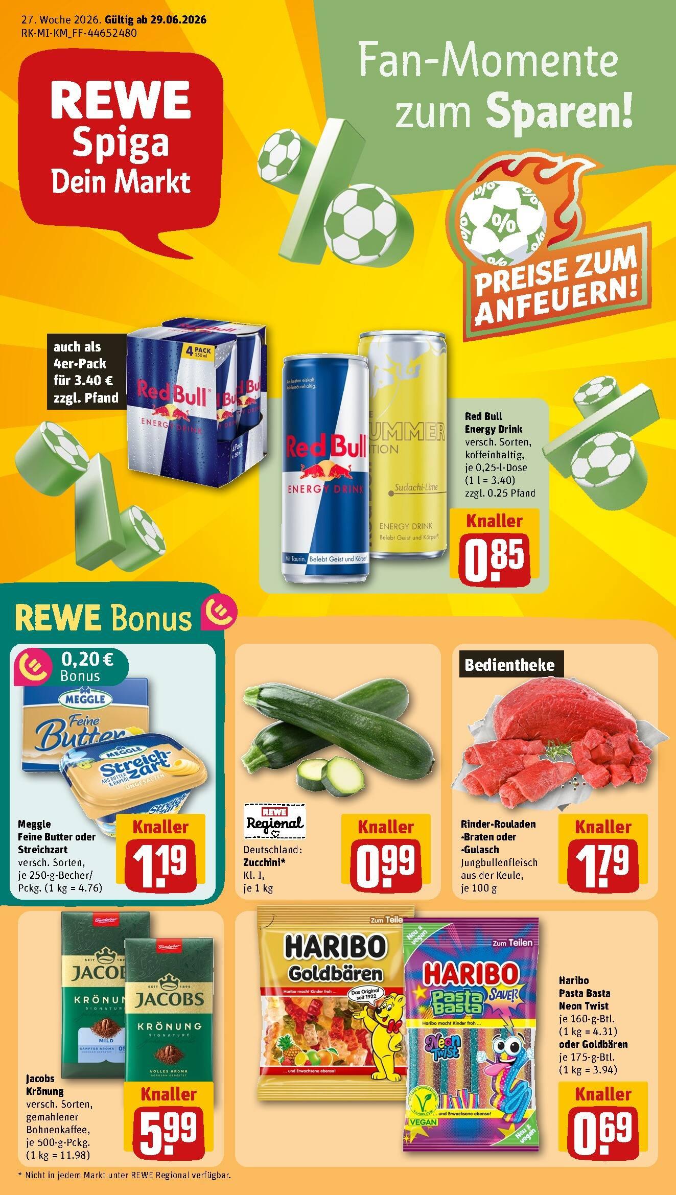 Rewe Aktueller Prospekt ab Montag Seite 1