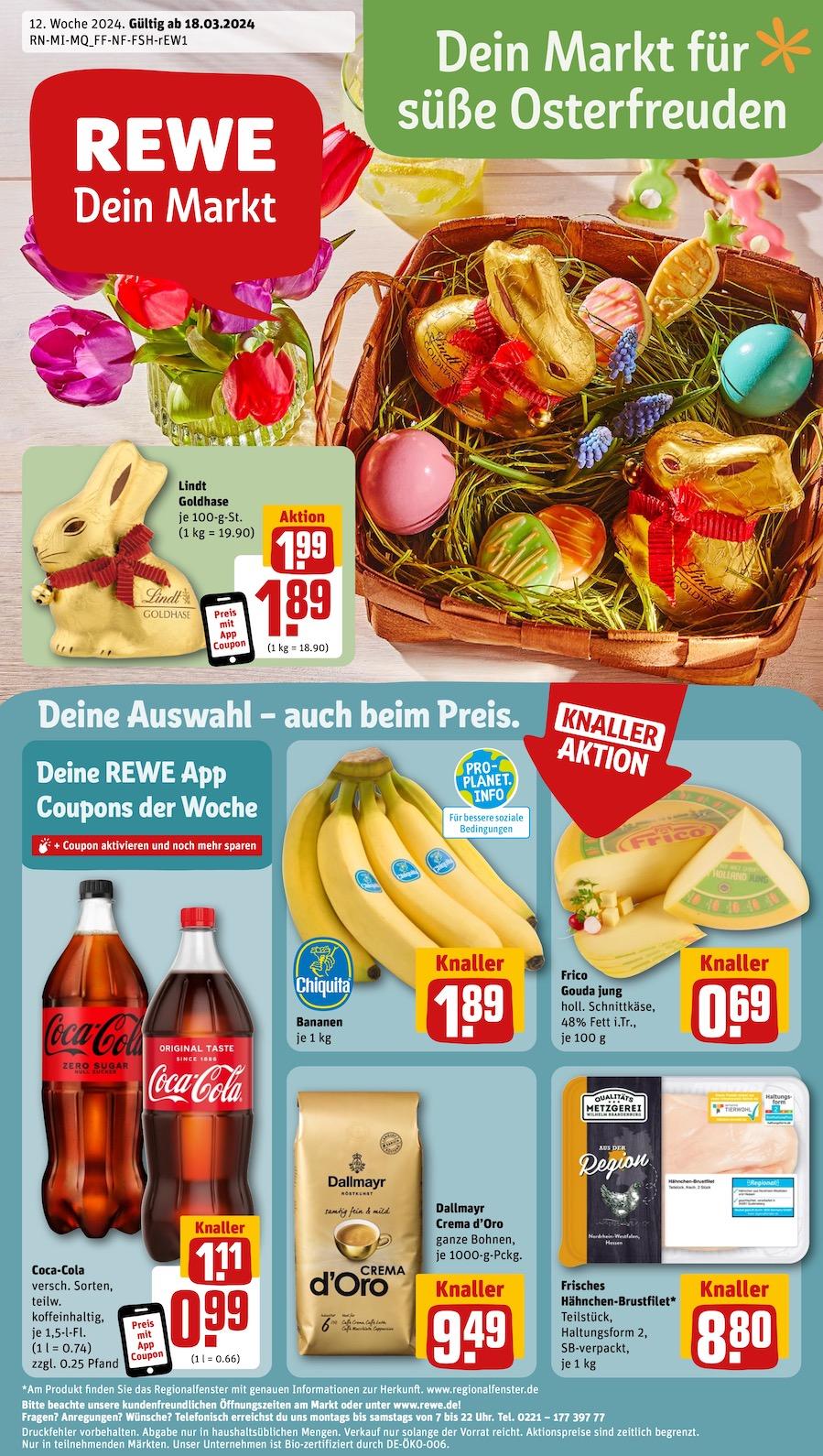 Rewe Aktueller Prospekt ab Montag Seite 1