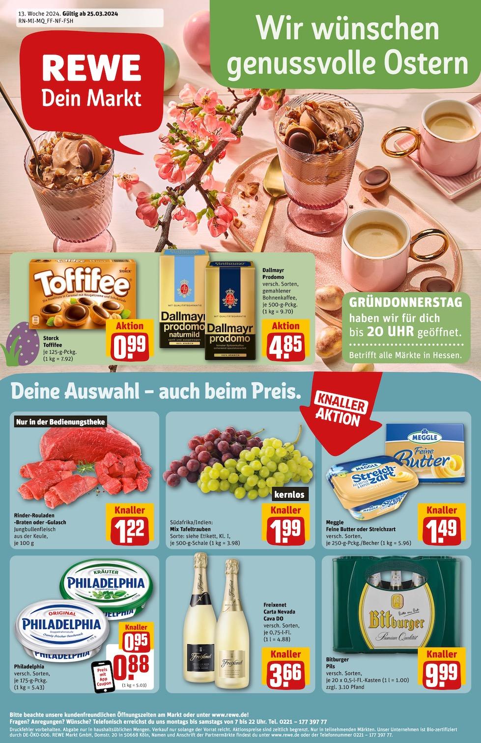 Rewe Aktueller Prospekt ab Montag Seite 1