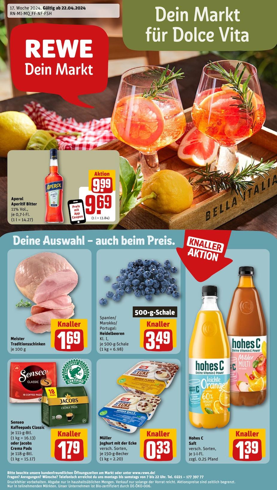 Rewe Aktueller Prospekt ab Montag Seite 1