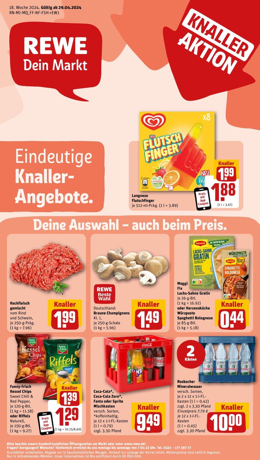 Rewe Aktueller Prospekt ab Montag Seite 1