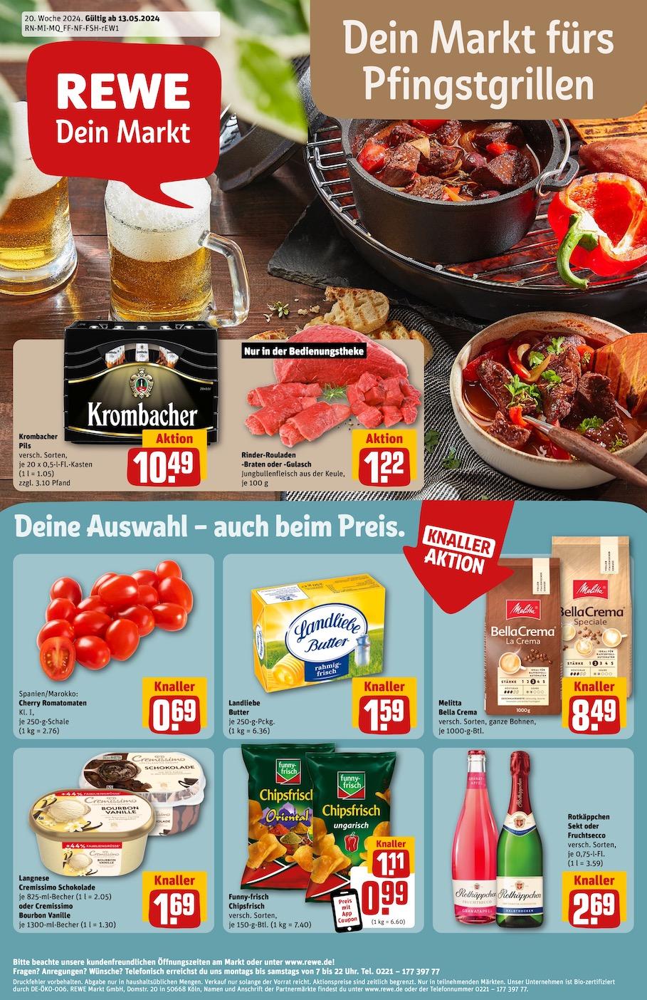 Rewe Aktueller Prospekt ab Montag Seite 1