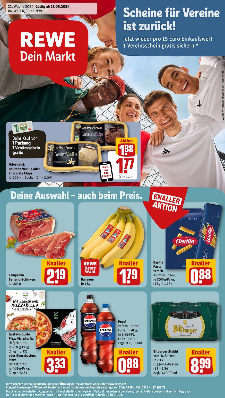 Rewe Aktueller Prospekt ab Montag Seite 1
