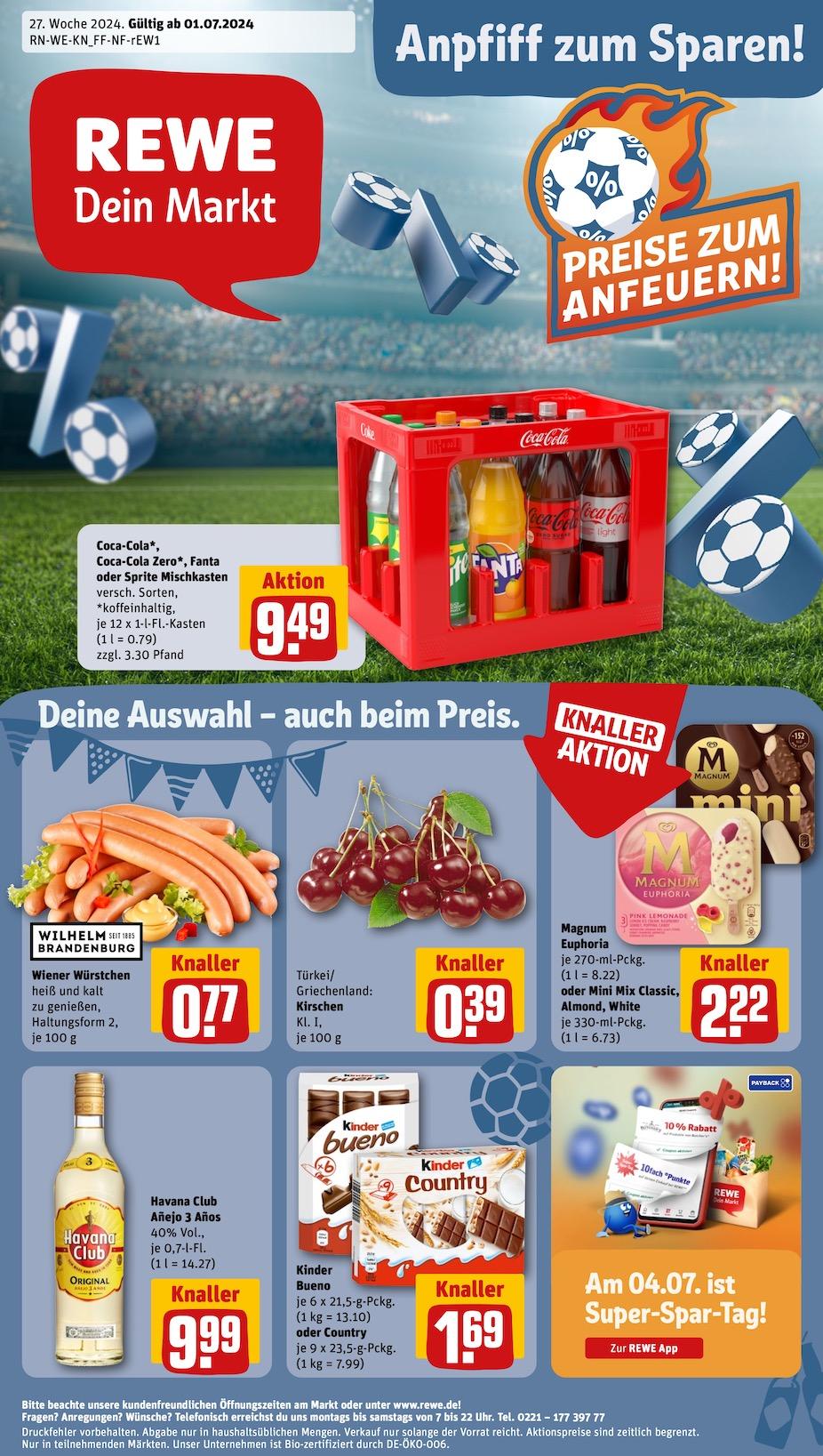 Rewe Aktueller Prospekt ab Montag Seite 1