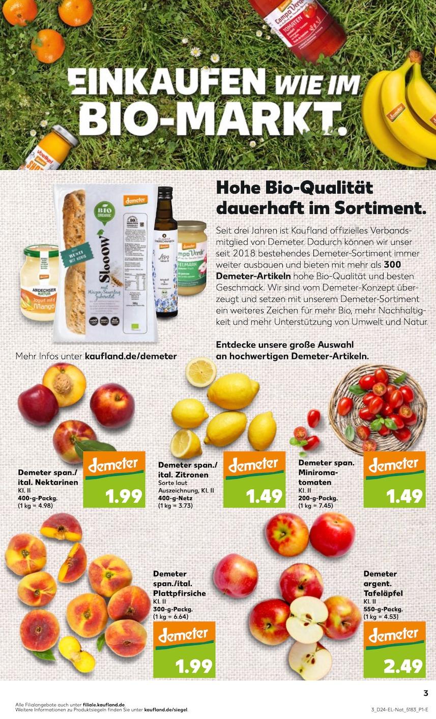 Kaufland Aktueller Prospekt ab Donnerstag - Bio Seite 3