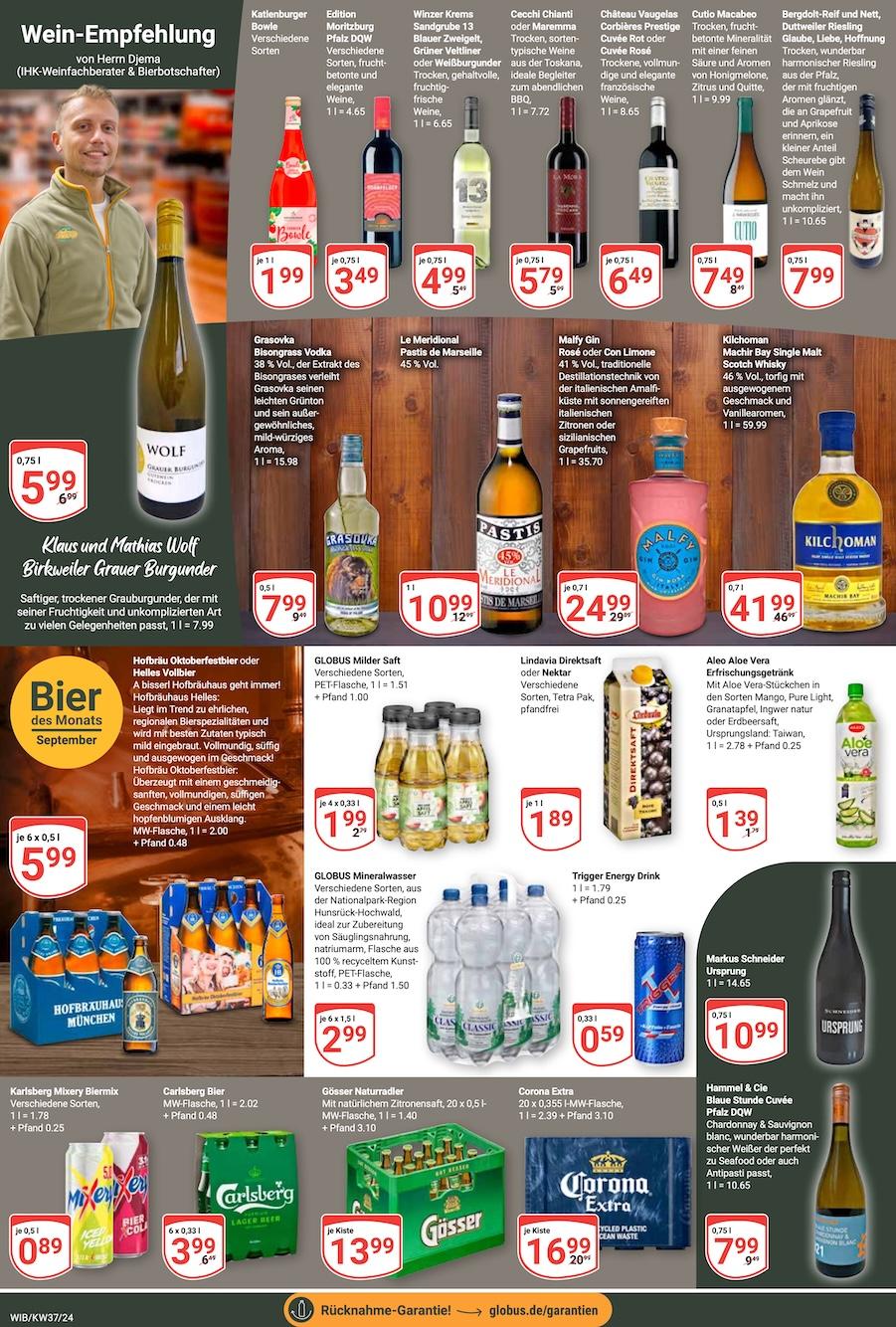 Globus Aktueller Prospekt ab Montag Seite 15
