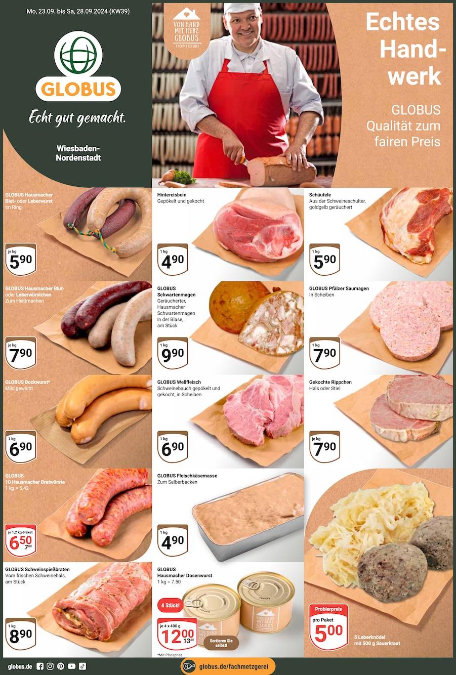 Globus Aktueller Prospekt ab Montag Seite 1