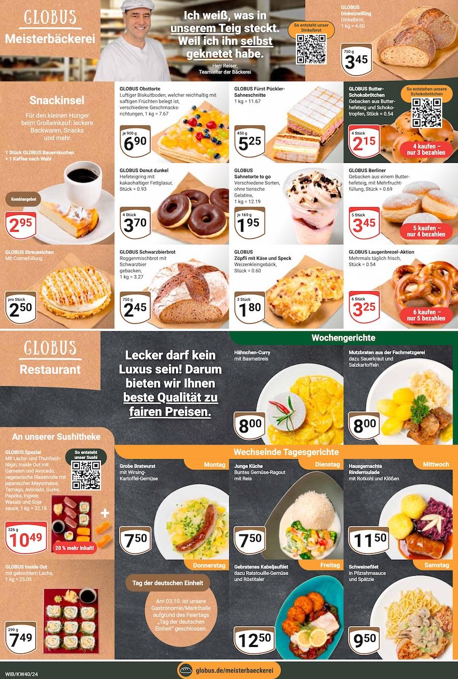 Globus Aktueller Prospekt ab Montag Seite 10