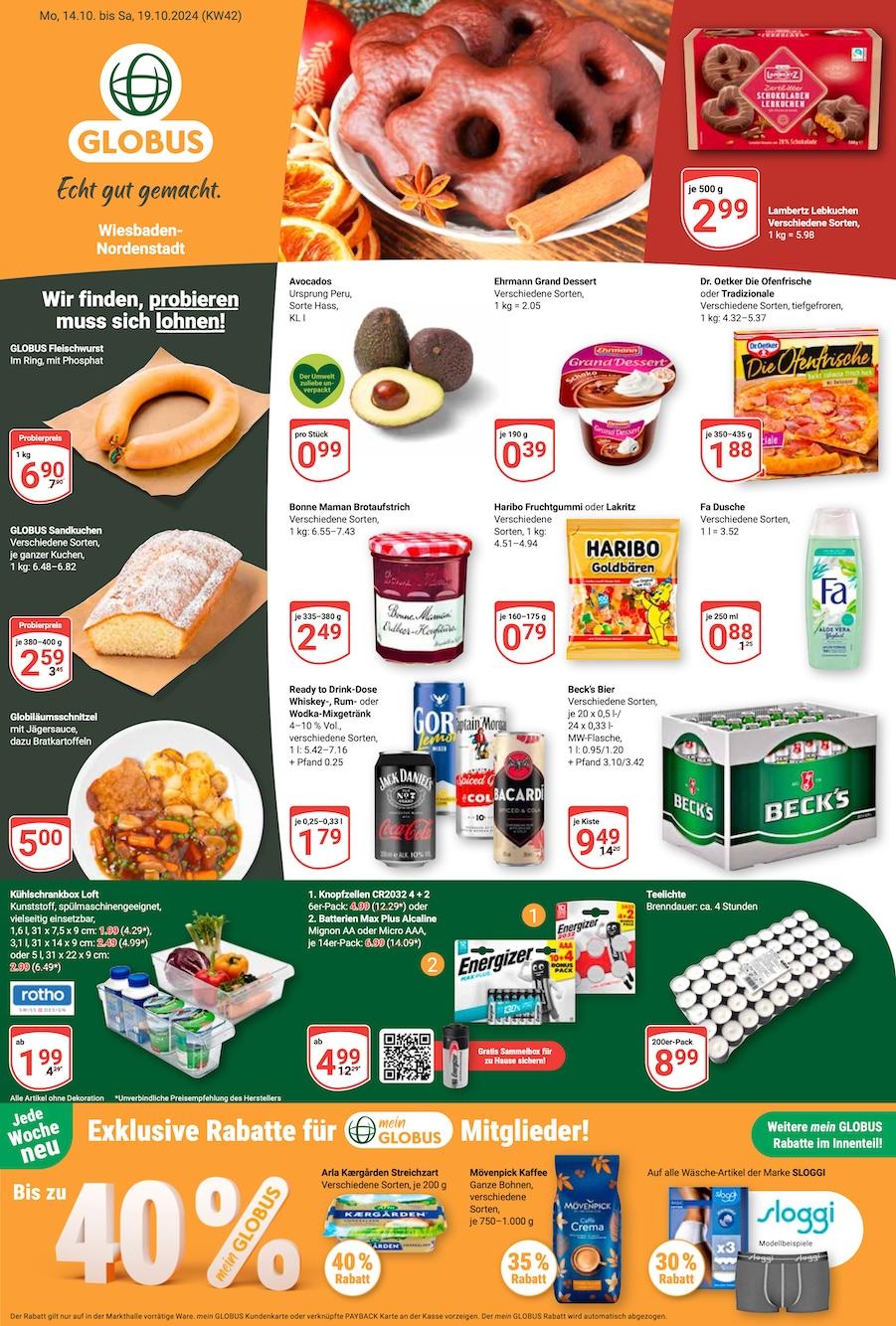 Globus Aktueller Prospekt ab Montag Seite 1