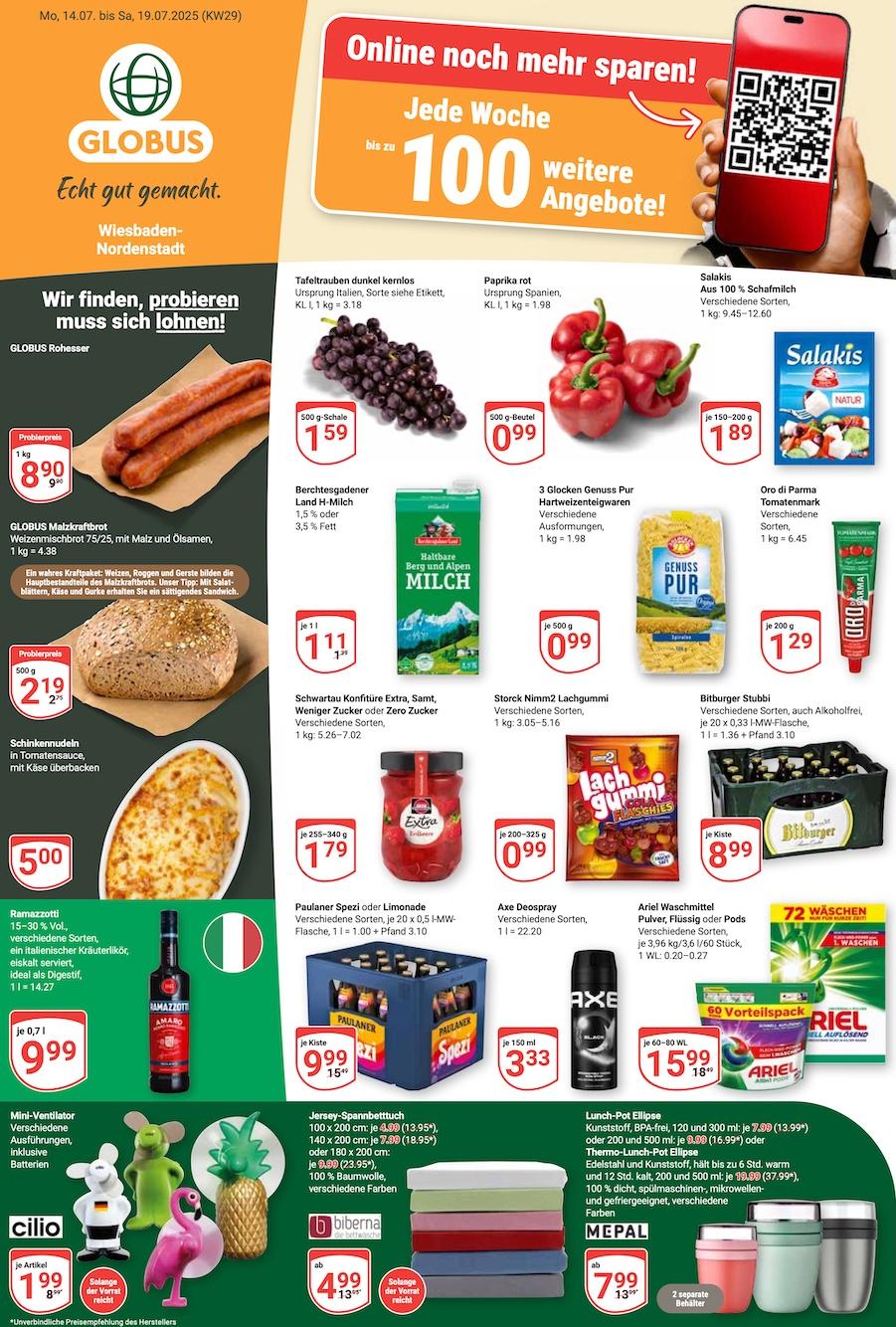 Globus Aktueller Prospekt ab Montag Seite 1