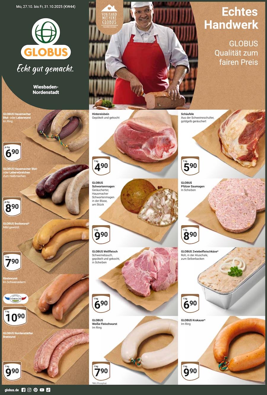 Globus Aktueller Prospekt ab Montag Seite 1