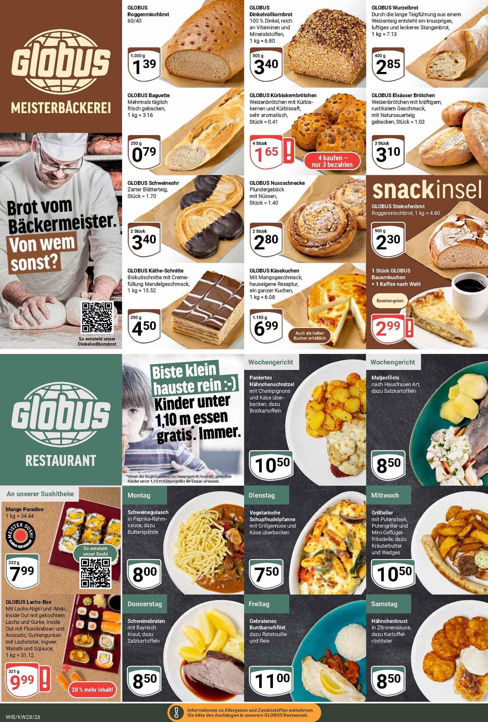 Globus Aktueller Prospekt ab Montag Seite 11