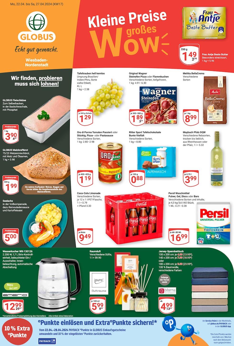 Globus Aktueller Prospekt ab Montag Seite 1