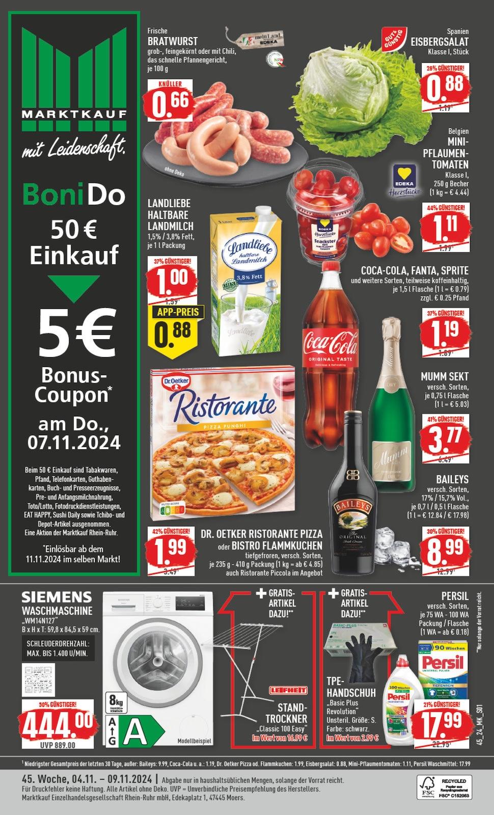 Marktkauf Aktueller Prospekt ab Montag Seite 1