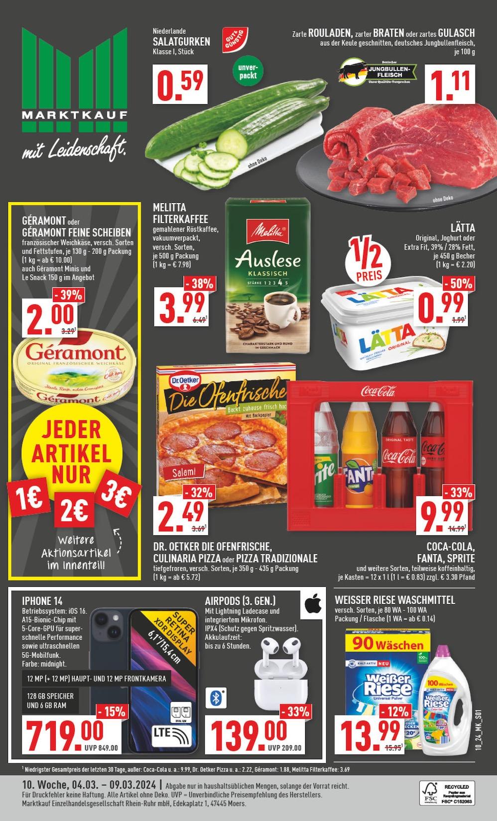 Marktkauf Aktueller Prospekt ab Montag Seite 1