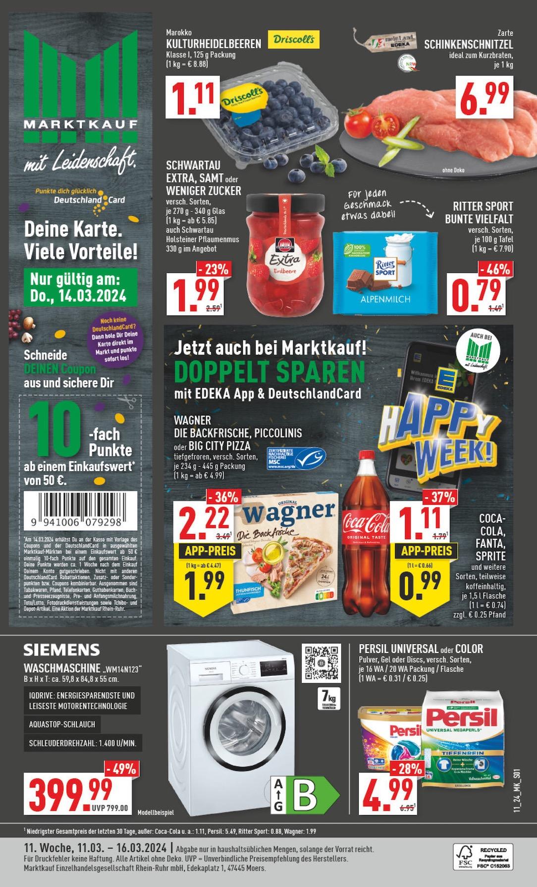 Marktkauf Aktueller Prospekt ab Montag Seite 1