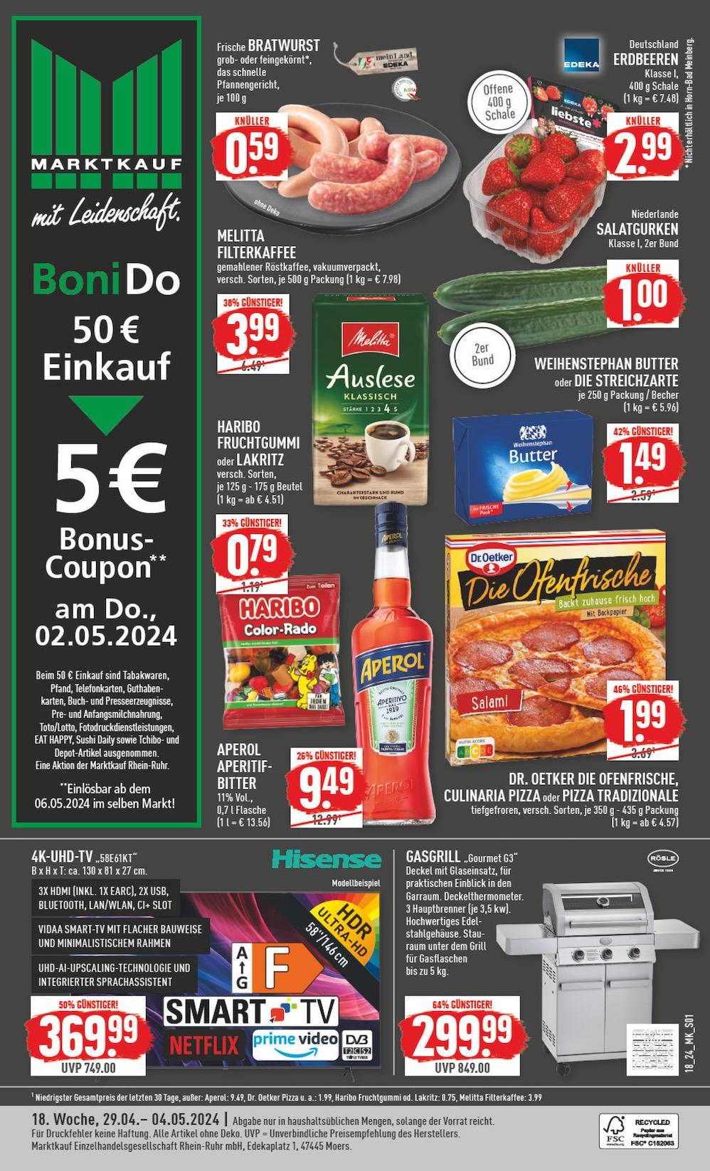 Marktkauf Aktueller Prospekt ab Montag Seite 1