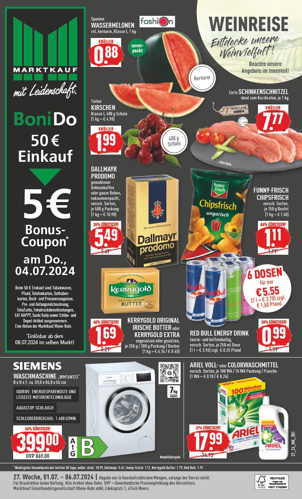 Marktkauf Aktueller Prospekt ab Montag Seite 1