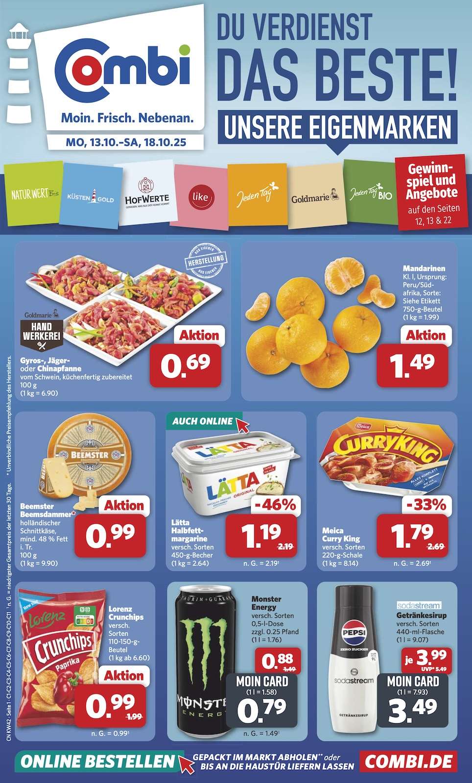 Combi Aktueller Prospekt ab Montag Prospekt Vorschau