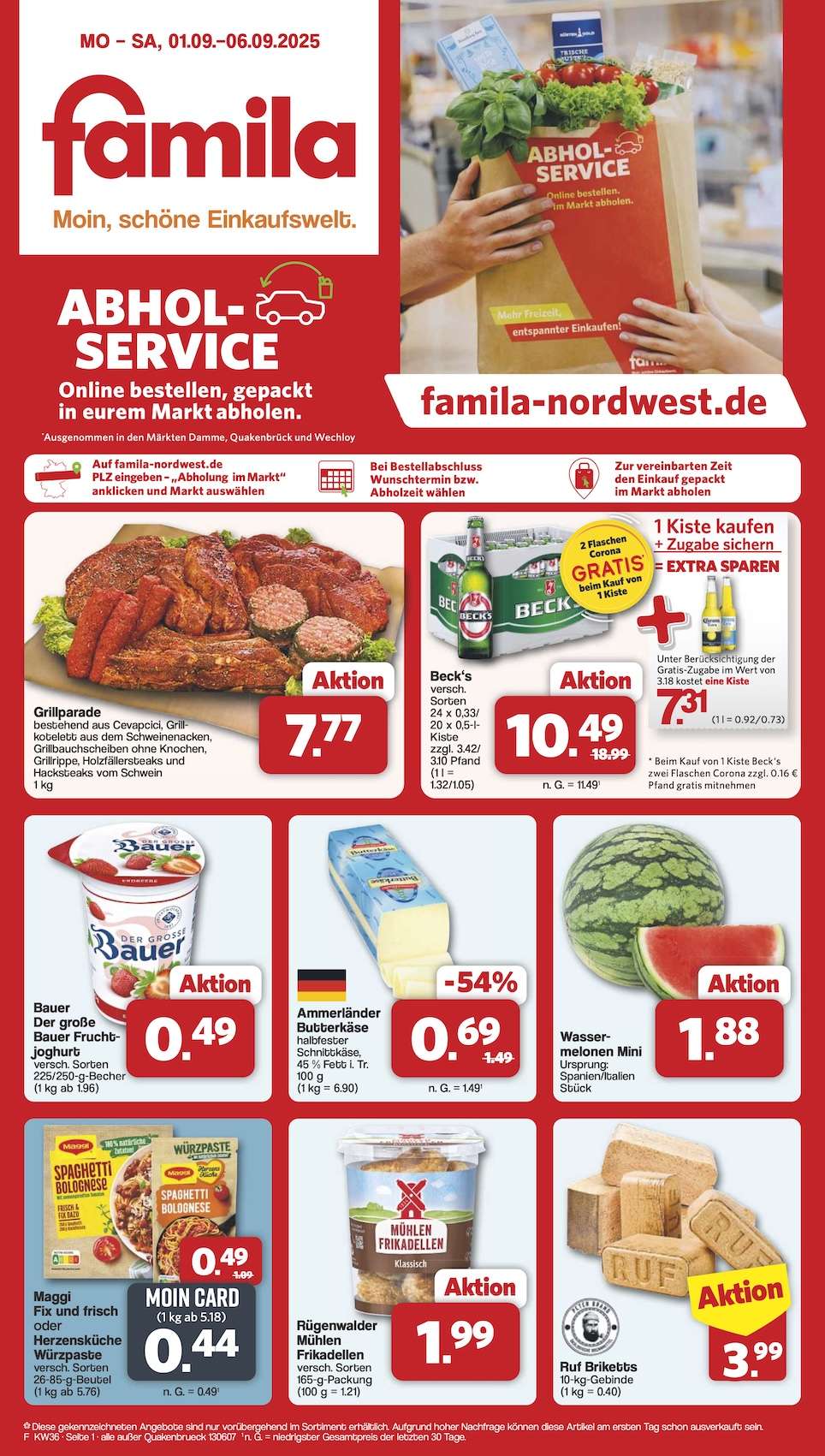 Famila Aktueller Prospekt ab Montag Prospekt Vorschau